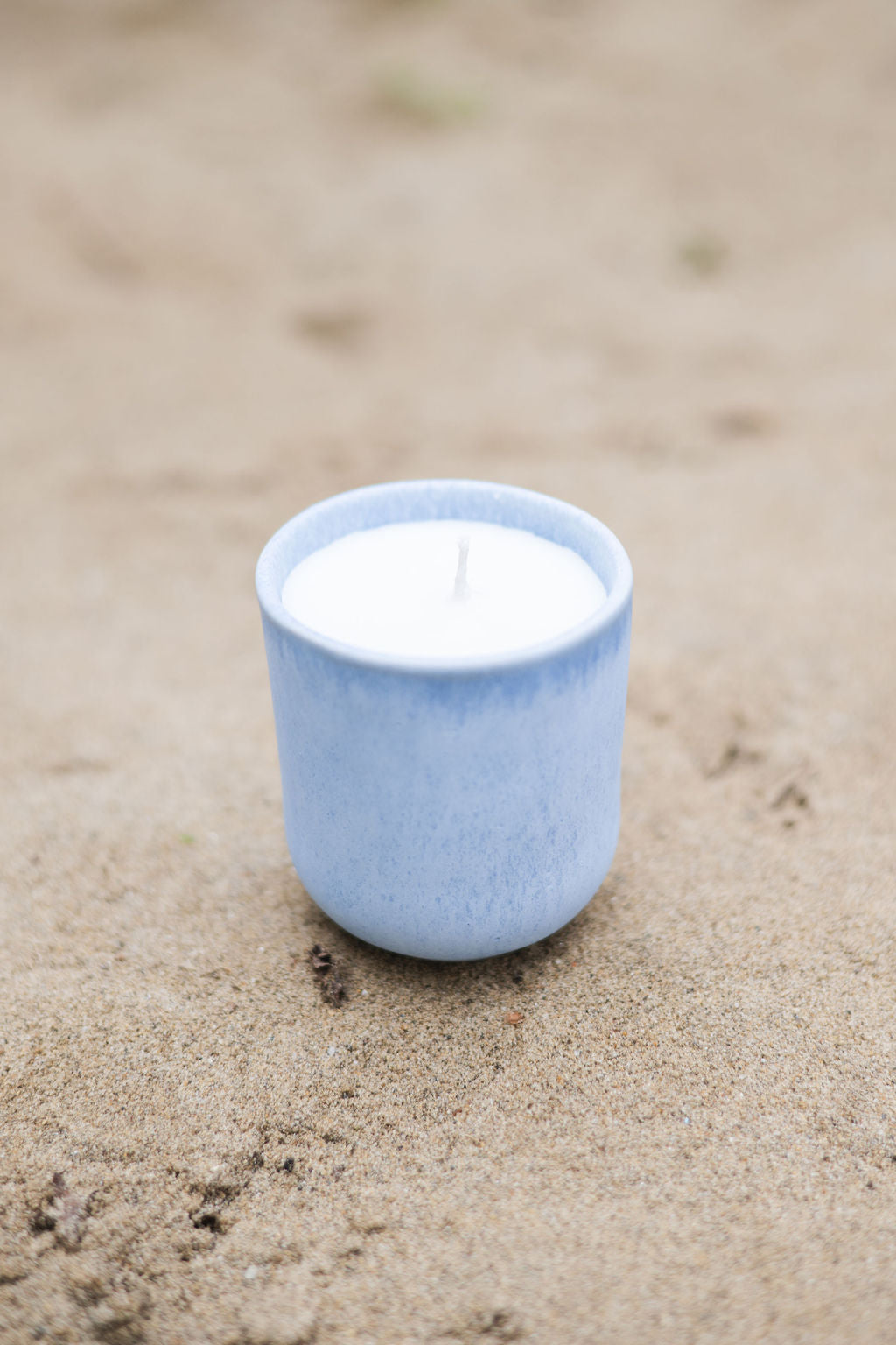 Upcycling Kerze | hellblau