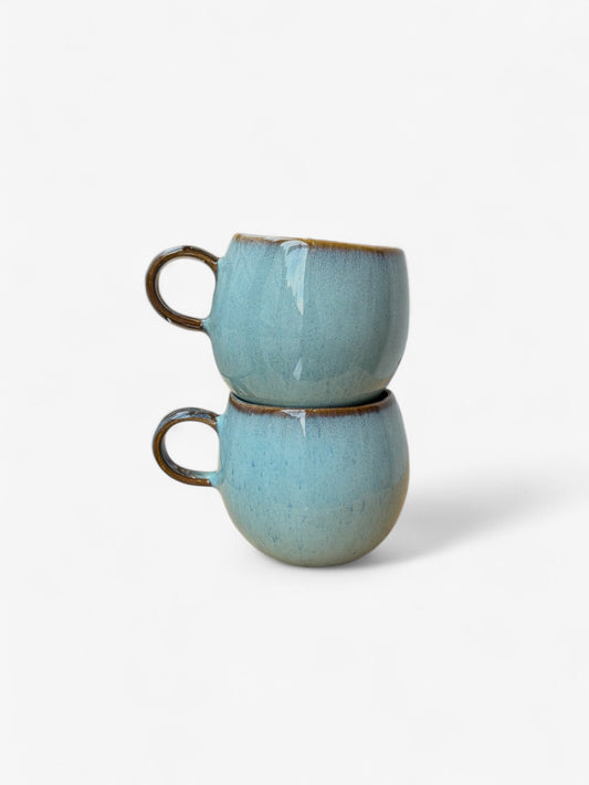 Große Tasse rund | meeresblau