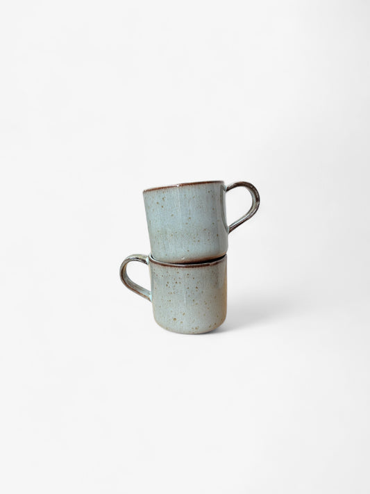 Große Tasse | türkis dots